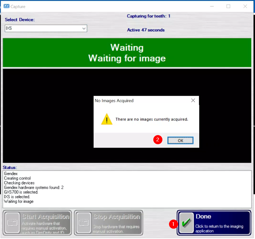 XV Capture Switching between Gendex and IXS Sensors. Interdent IT